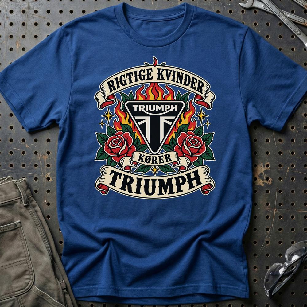 
Produktbillede af Triumph Rigtige Kvinder Kører – Roser og Flammer T-Shirt