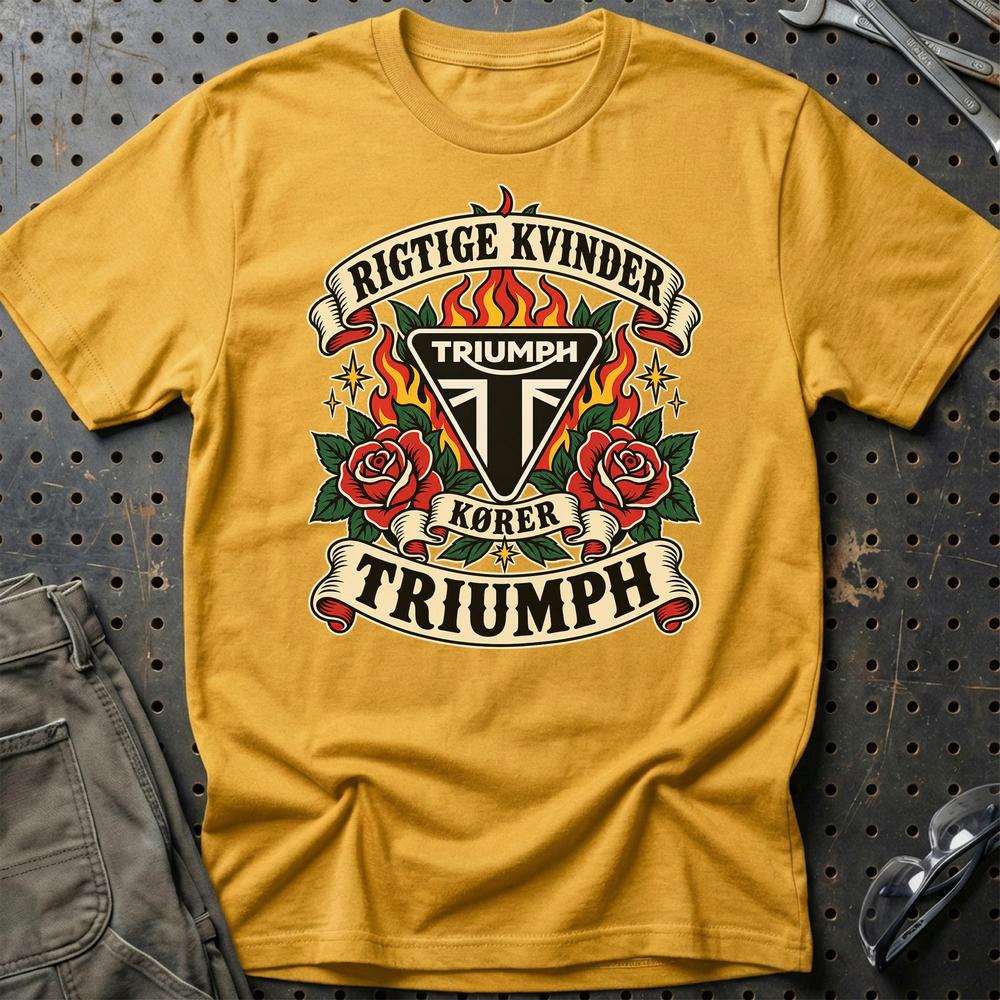 
Produktbillede af Triumph Rigtige Kvinder Kører – Roser og Flammer T-Shirt