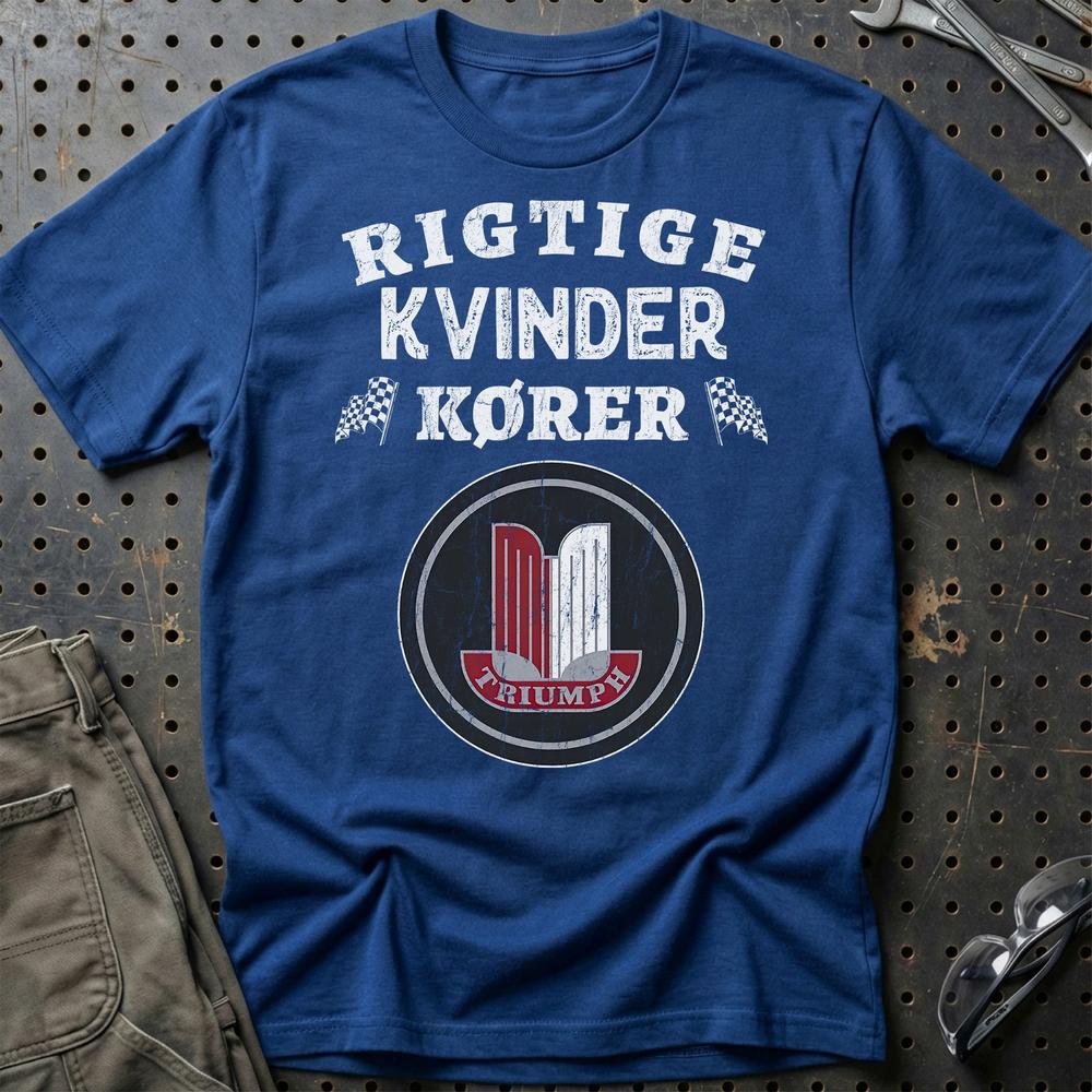 Triumph Rigtige Kvinder Kører T-Shirt-Beklædning-Triumph-Garage Culture Shop- garage - man cave - merchandise