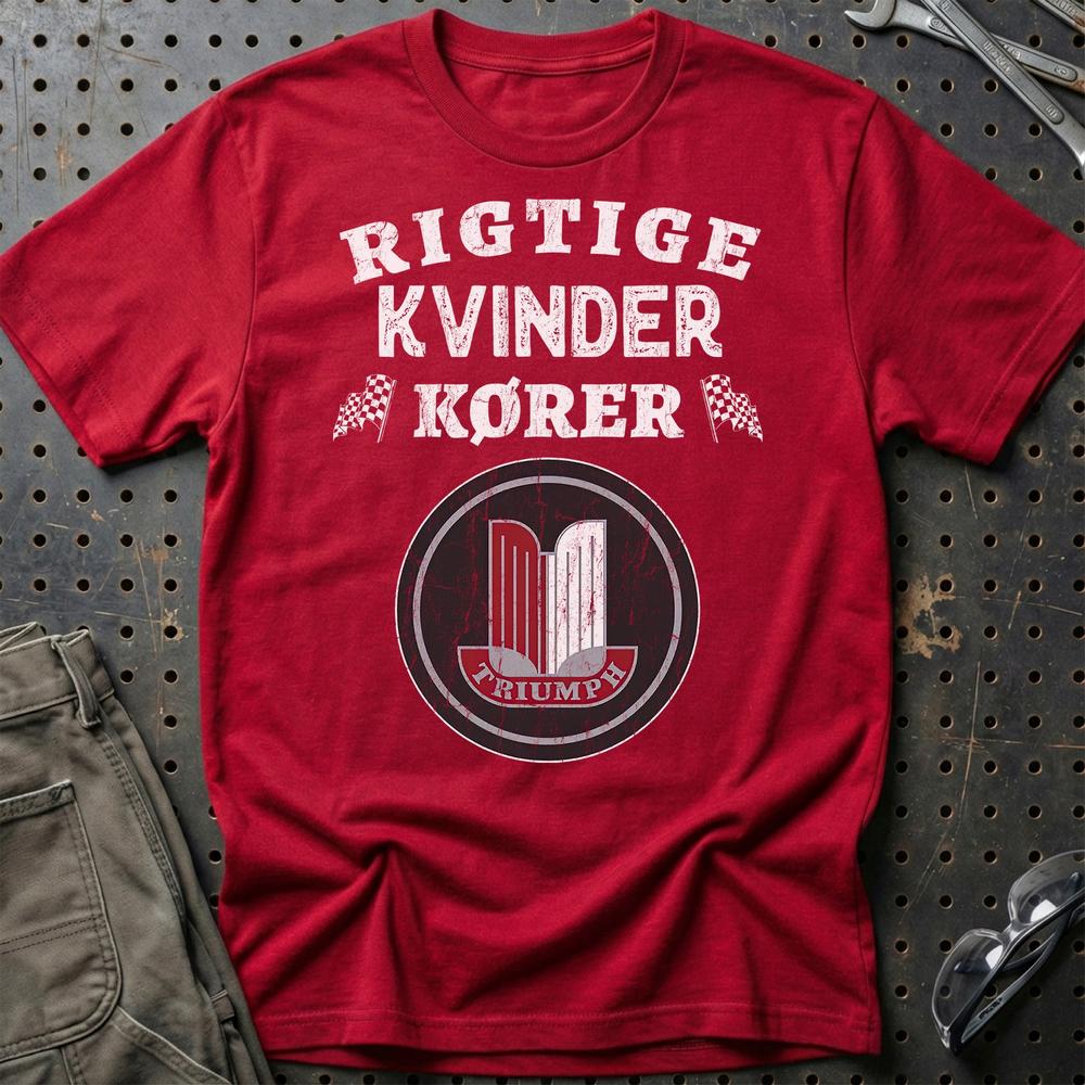 Triumph Rigtige Kvinder Kører T-Shirt-Beklædning-Triumph-Garage Culture Shop- garage - man cave - merchandise