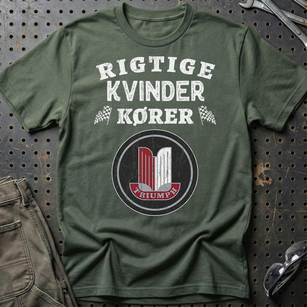 Triumph Rigtige Kvinder Kører T-Shirt-Beklædning-Triumph-Garage Culture Shop- garage - man cave - merchandise