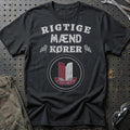 Triumph Rigtige Mænd Kører T-Shirt-Beklædning-Triumph-Sort-S-Garage Culture Shop- garage - man cave - merchandise