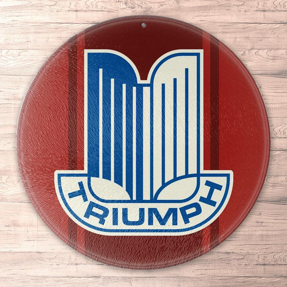 Triumph Runde Skilte , Musemåtte Rundt , Kop Underlag, Underlagssæt-Runde Skilte-Triumph-Garage Culture Shop- garage - man cave - merchandise