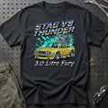 Triumph Stag V8 Thunder 3.0 Litre Fury T-Shirt-Beklædning-Triumph-Sort-S-Garage Culture Shop- garage - man cave - merchandise