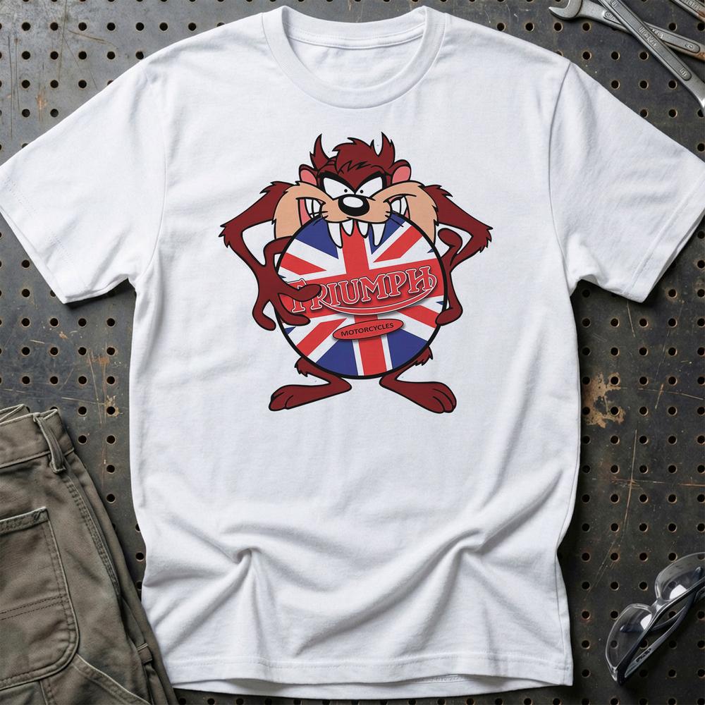 Triumph TAZ T-Shirt , Bomul-Beklædning-Triumph-Hvid-S-Garage Culture Shop- garage - man cave - merchandise