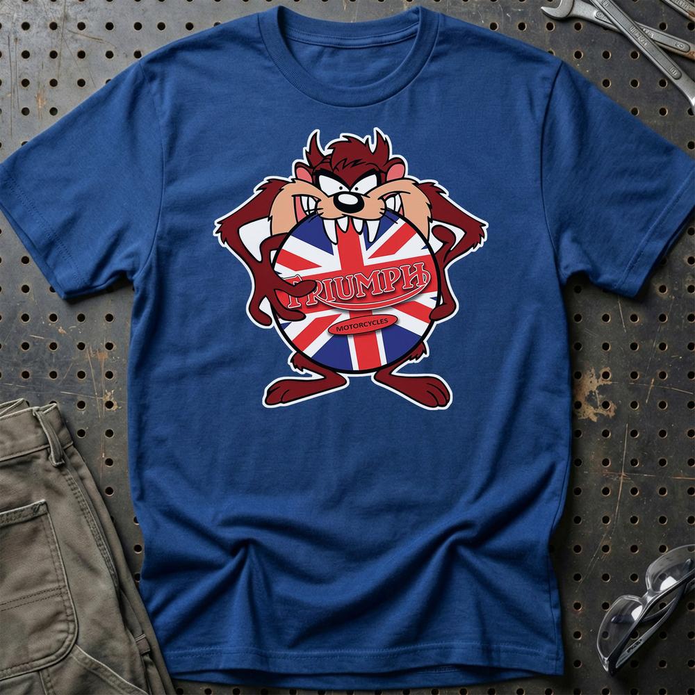 Triumph TAZ T-Shirt , Bomul-Beklædning-Triumph-Blå Royal-S-Garage Culture Shop- garage - man cave - merchandise