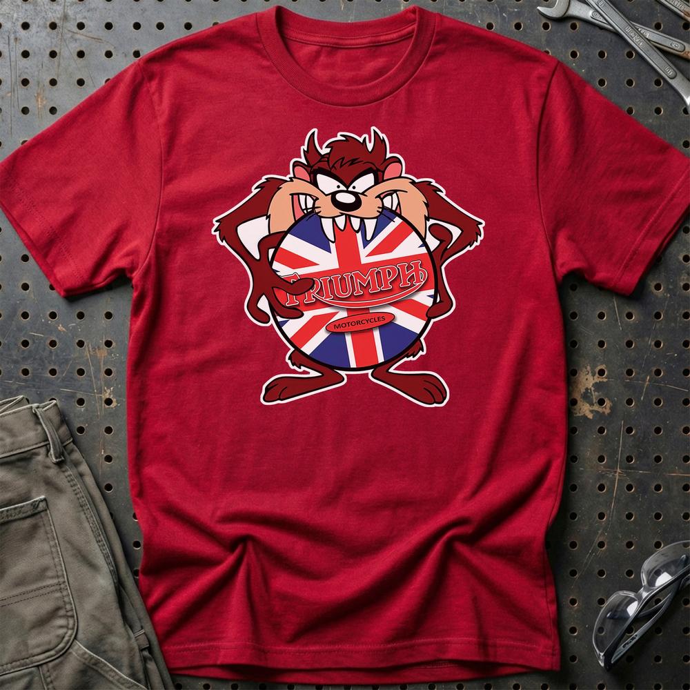 Triumph TAZ T-Shirt , Bomul-Beklædning-Triumph-Rød-S-Garage Culture Shop- garage - man cave - merchandise