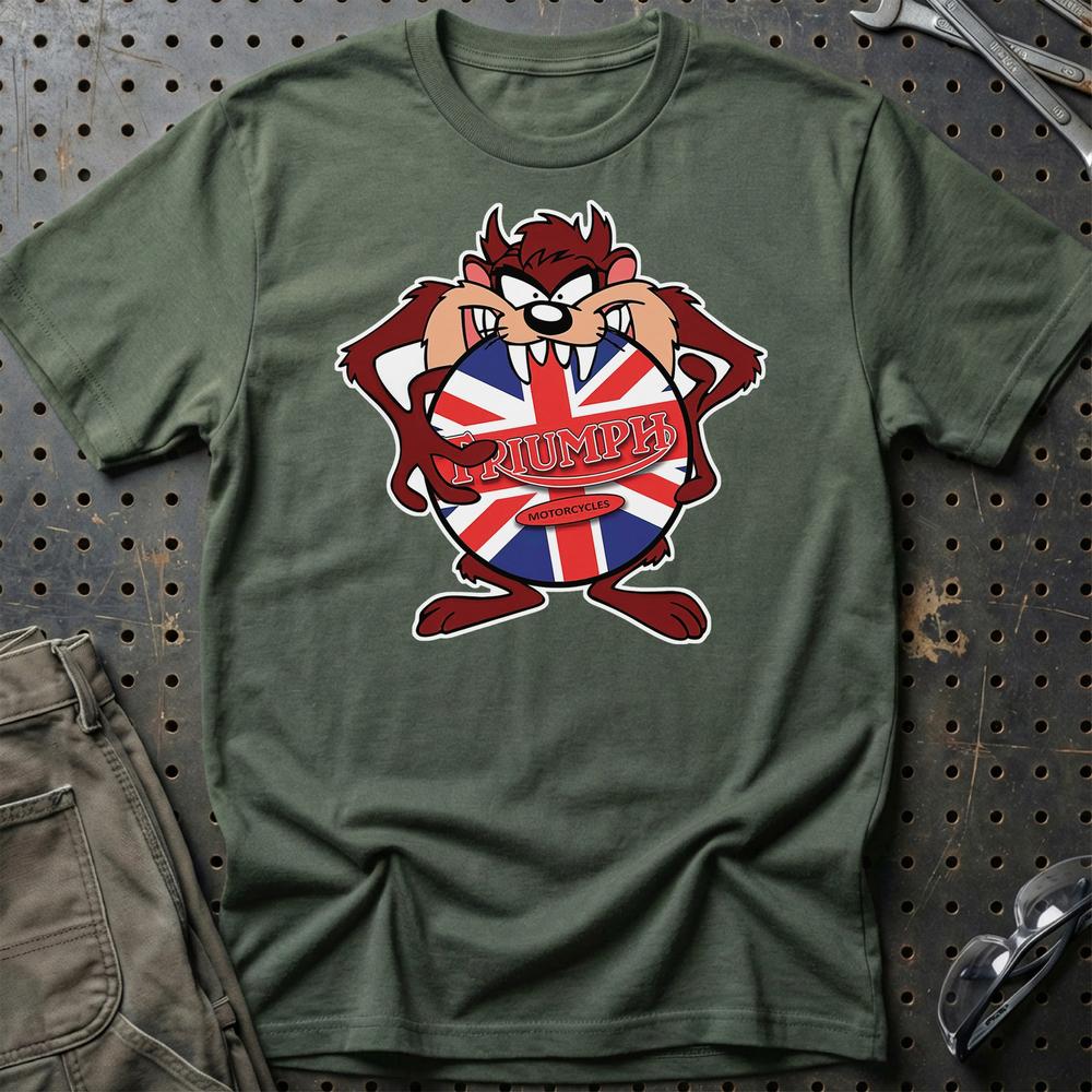 Triumph TAZ T-Shirt , Bomul-Beklædning-Triumph-Grøn Militær-S-Garage Culture Shop- garage - man cave - merchandise
