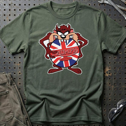 Triumph TAZ Unisex T-Shirt , Bomul-Beklædning-Triumph-Grøn Militær-S-Garage Culture Shop- garage - man cave - merchandise