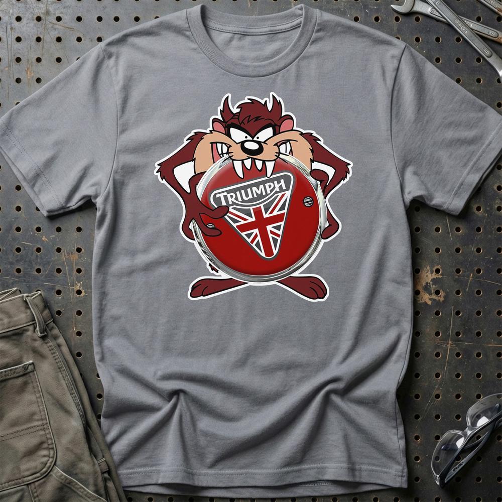 Triumph TAZ Unisex T-Shirt , Bomuld-Beklædning-Triumph-Grå Sport-S-Garage Culture Shop- garage - man cave - merchandise