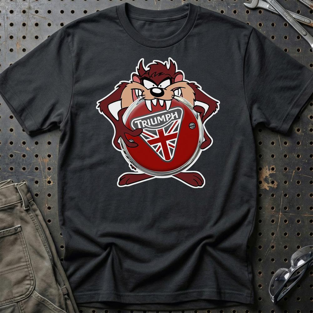 Triumph TAZ Unisex T-Shirt , Bomuld-Beklædning-Triumph-Sort-S-Garage Culture Shop- garage - man cave - merchandise