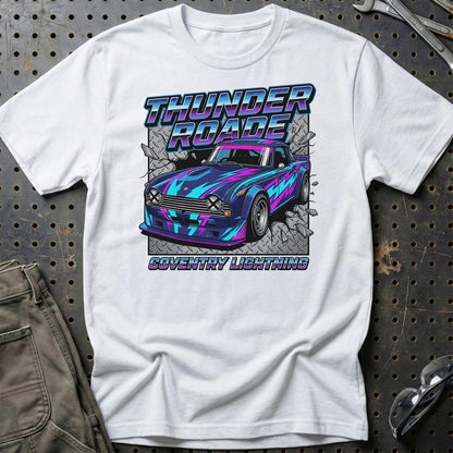 Triumph TR4 Thunder Roadster Coventry Lightning - Unisex T-Shirt-Beklædning-Triumph-Hvid-S-Garage Culture Shop- garage - man cave - merchandise