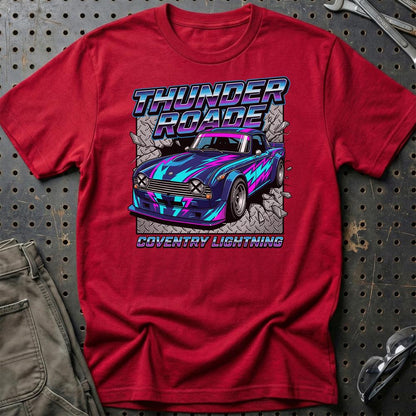 Triumph TR4 Thunder Roadster Coventry Lightning - Unisex T-Shirt-Beklædning-Triumph-Rød-S-Garage Culture Shop- garage - man cave - merchandise