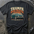 
Triumph TR5-PI 1968 – Triumph Over Traffic T-Shirt – Sort