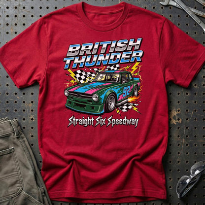 Triumph TR6 British Thunder Straight Six Speedway - Unisex T-Shirt-Beklædning-Triumph-Rød-S-Garage Culture Shop- garage - man cave - merchandise