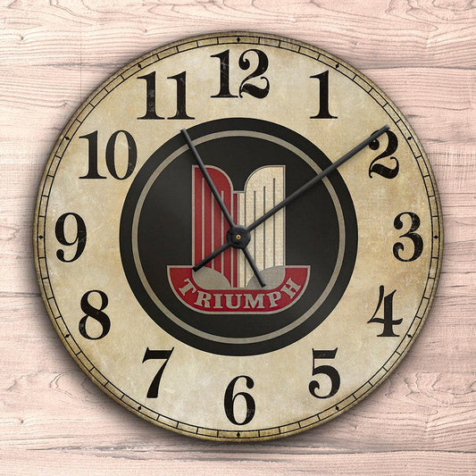 Triumph Vægur Rundt-Clock-Triumph-Garage Culture Shop- garage - man cave - merchandise