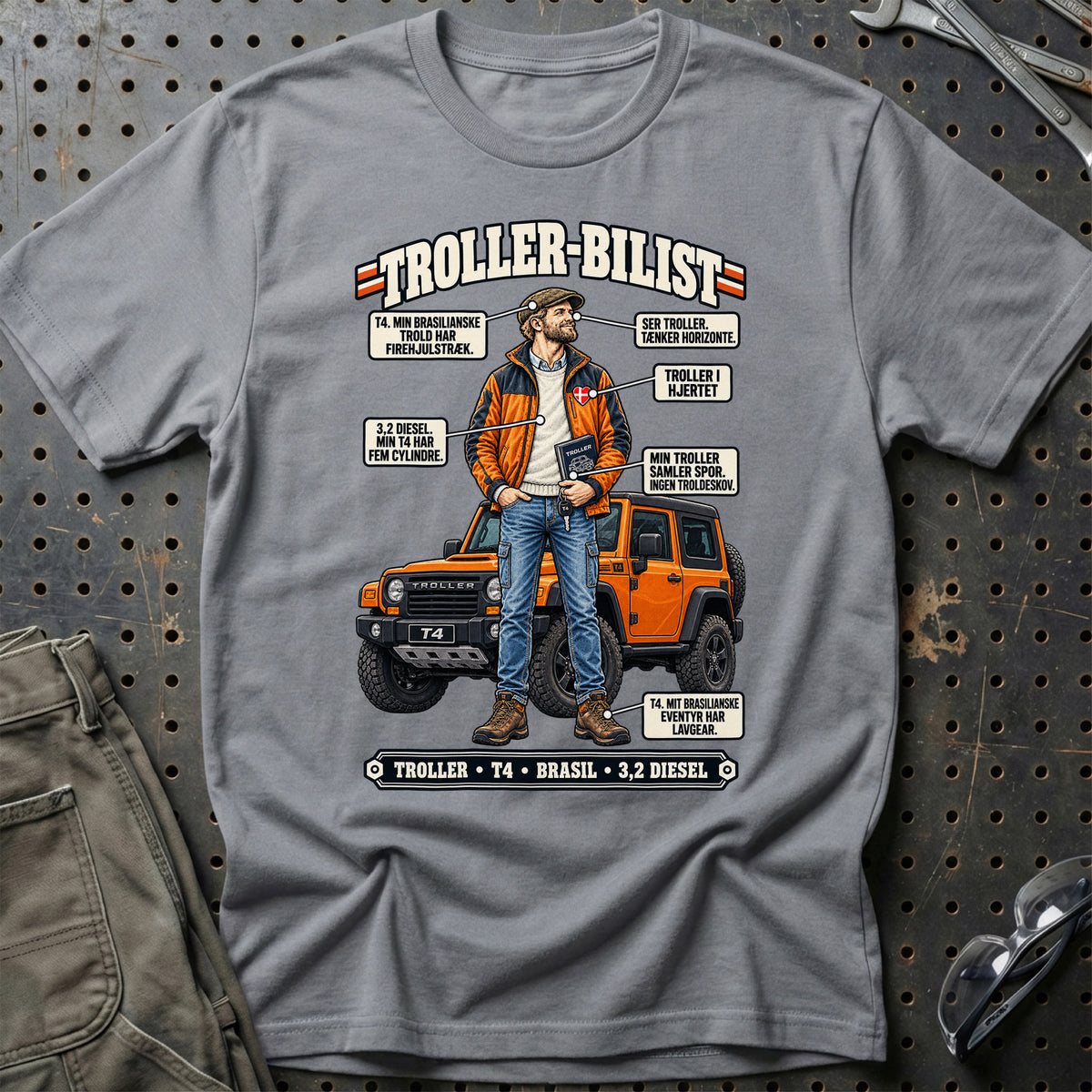 
Troller-Bilist T-Shirt – Grå Sport