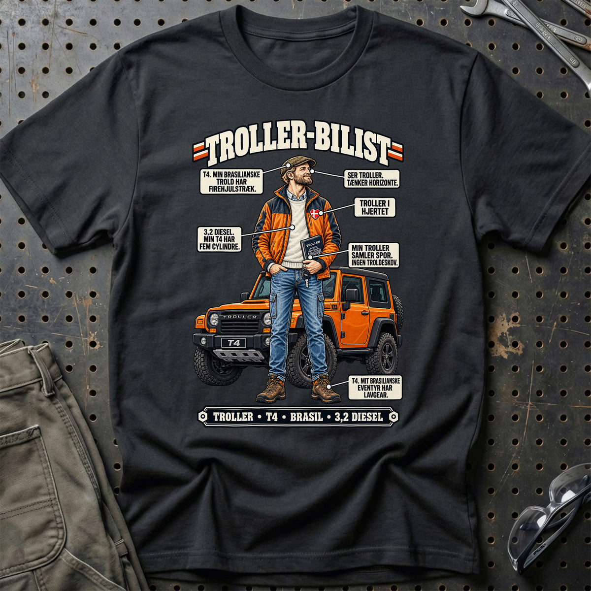 
Troller-Bilist T-Shirt – Sort