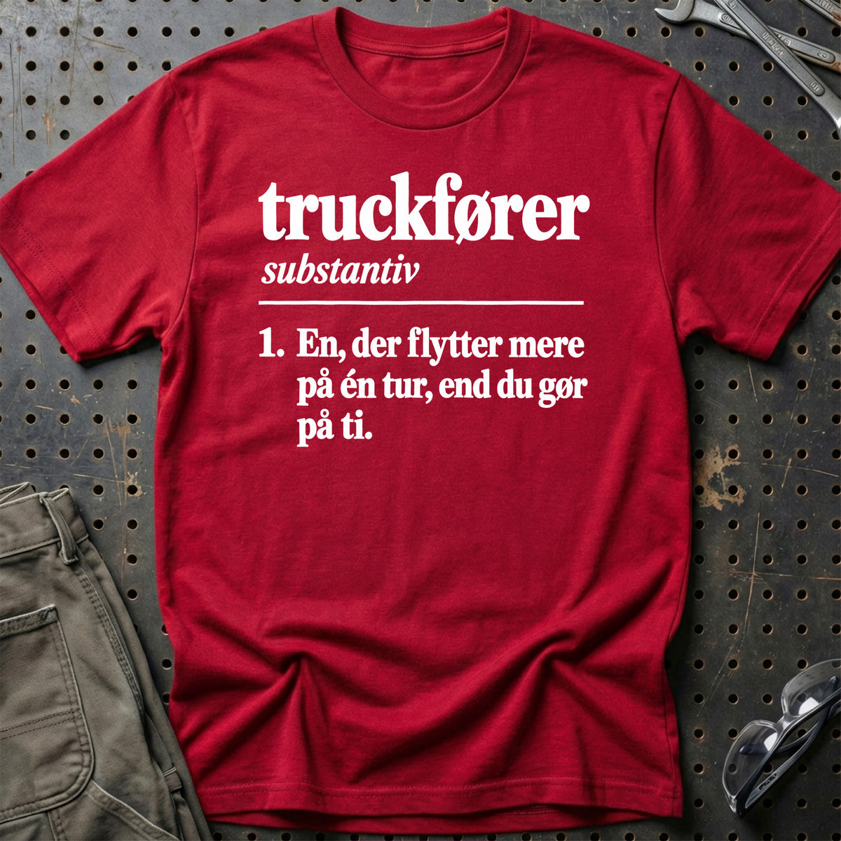 
Truckfører – Definition T-Shirt – Rød