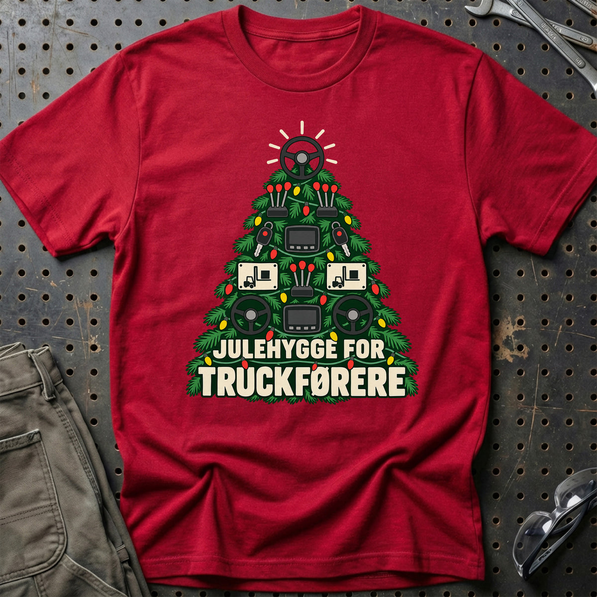
Truckfører – Julehygge – Unisex T-Shirt – Rød