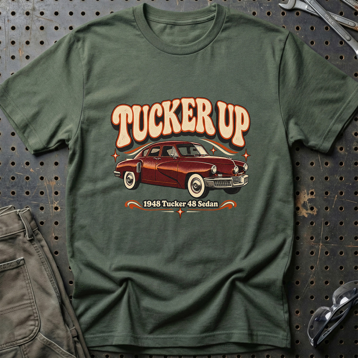 
Tucker 48 Sedan 1948 – Tucker Up T-Shirt – Grøn Militær