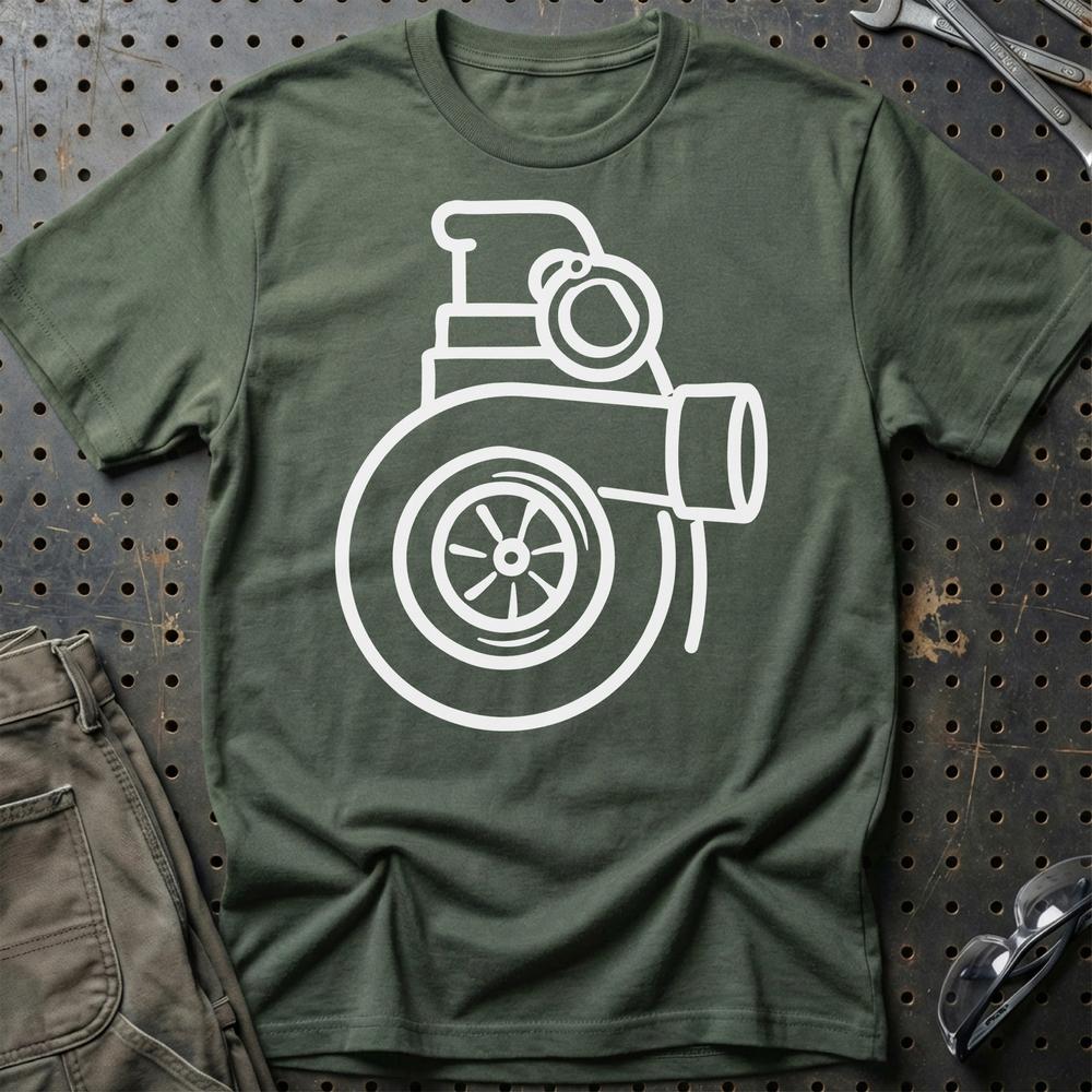 Turbo Granat T-Shirt-Beklædning-Garage Culture-Grøn Militær-S-Garage Culture Shop- garage - man cave - merchandise