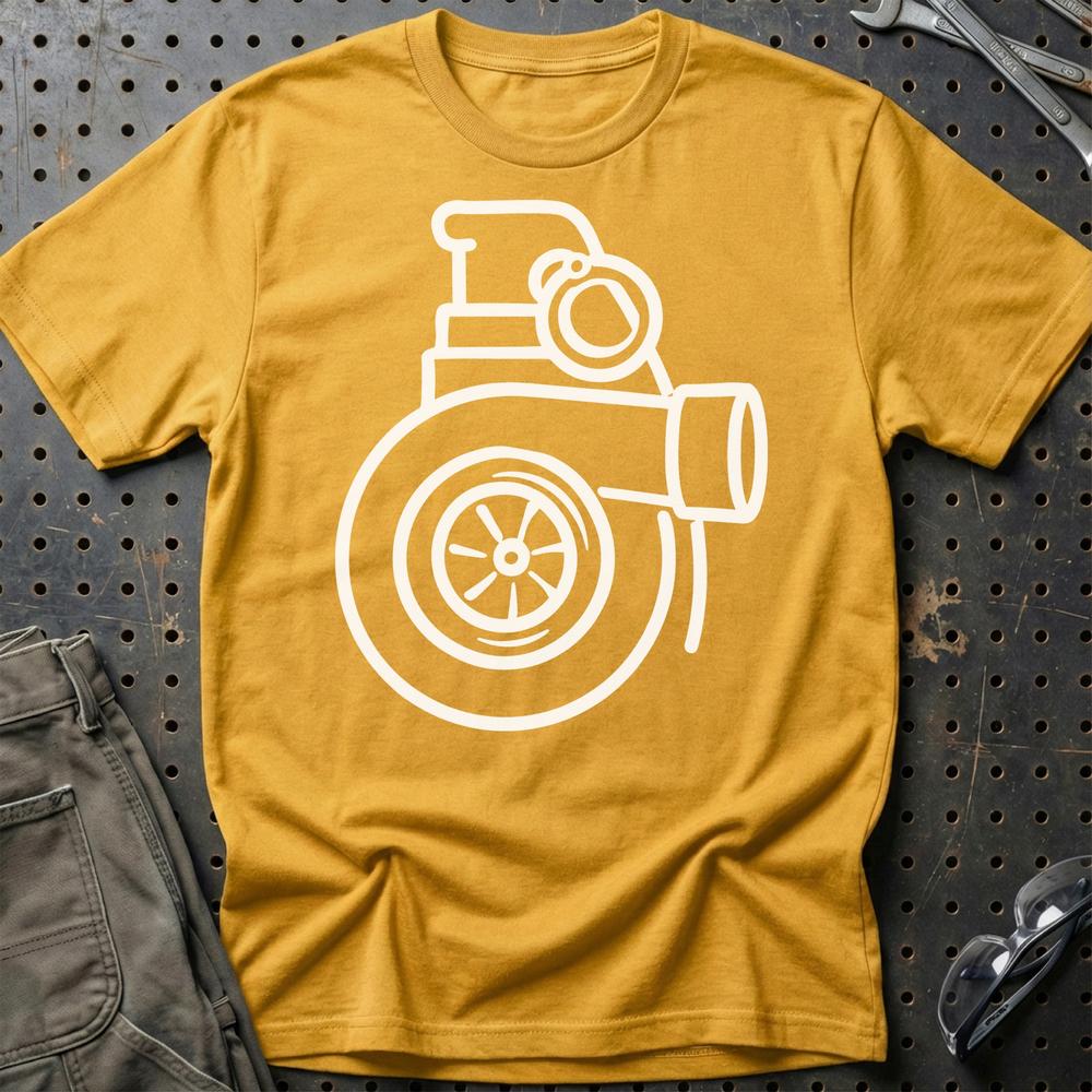 Turbo Granat T-Shirt-Beklædning-Garage Culture-Guld-S-Garage Culture Shop- garage - man cave - merchandise