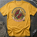 Undervurder Aldrig En Kvinde Der Er Mekaniker T-Shirt-Beklædning-Garage Culture-Guld-S-Garage Culture Shop- garage - man cave - merchandise