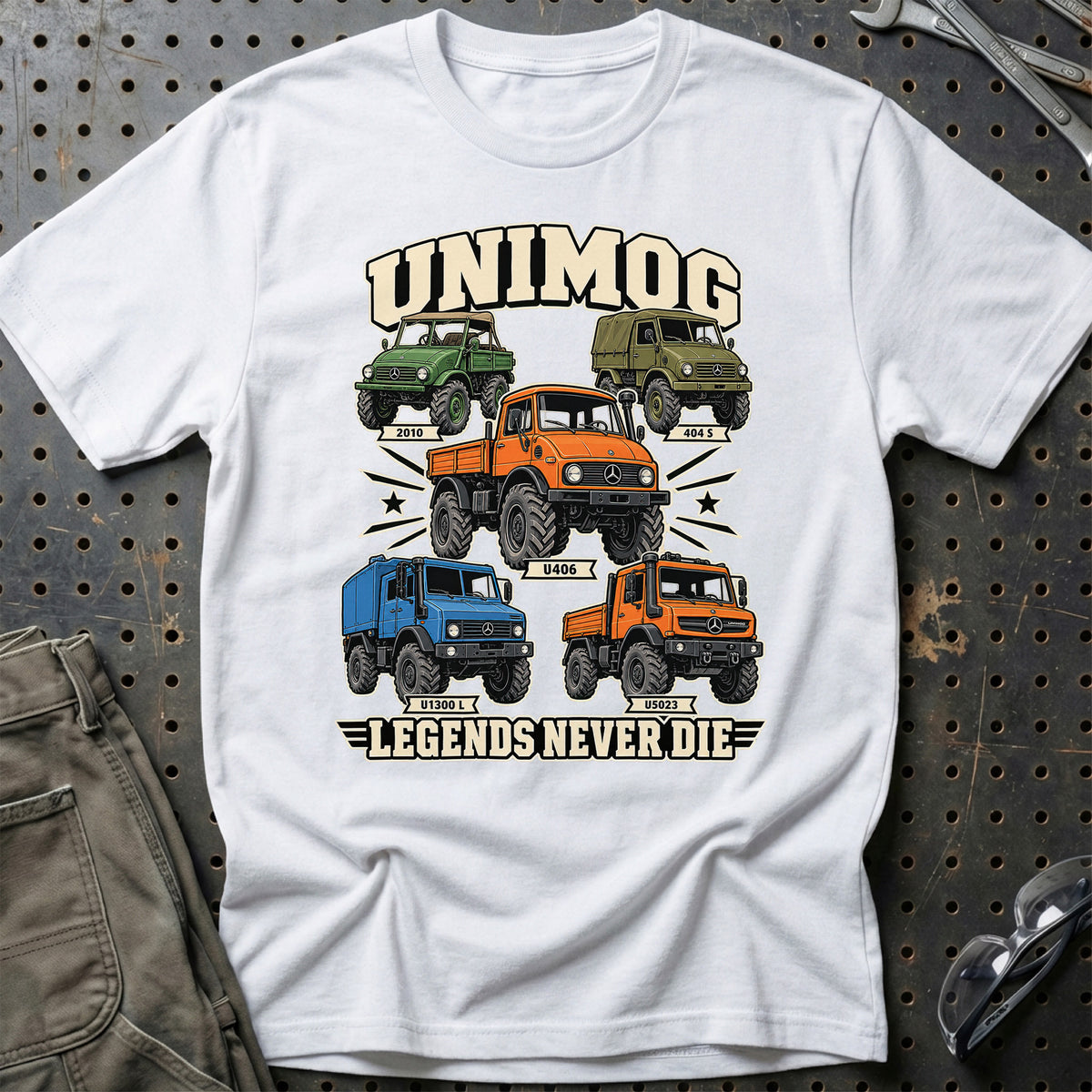 
Produktbillede af Unimog Legends Never Die T-Shirt