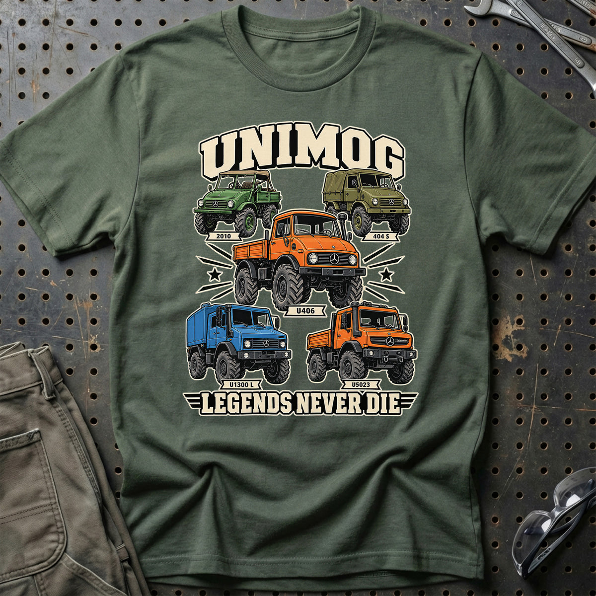 
Produktbillede af Unimog Legends Never Die T-Shirt