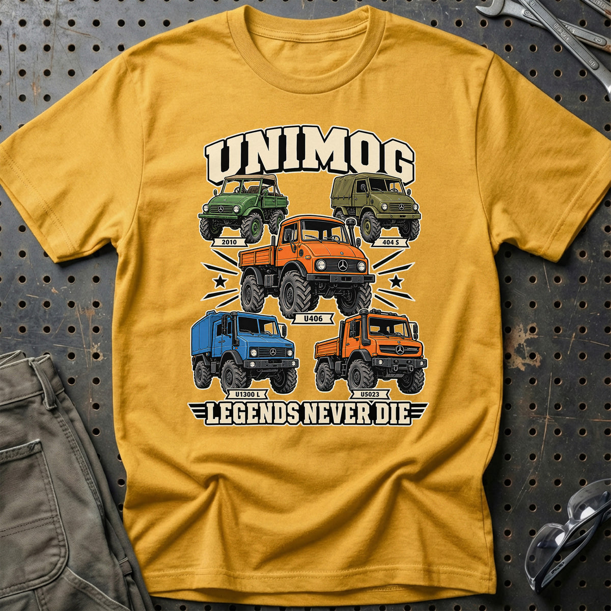
Produktbillede af Unimog Legends Never Die T-Shirt