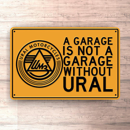 Ural A Garage Is Not A Garage Without Ural Skilte, Musemåtte, Dørmåtte , Plakat-Skilte-Ural-Garage Culture Shop- garage - man cave - merchandise