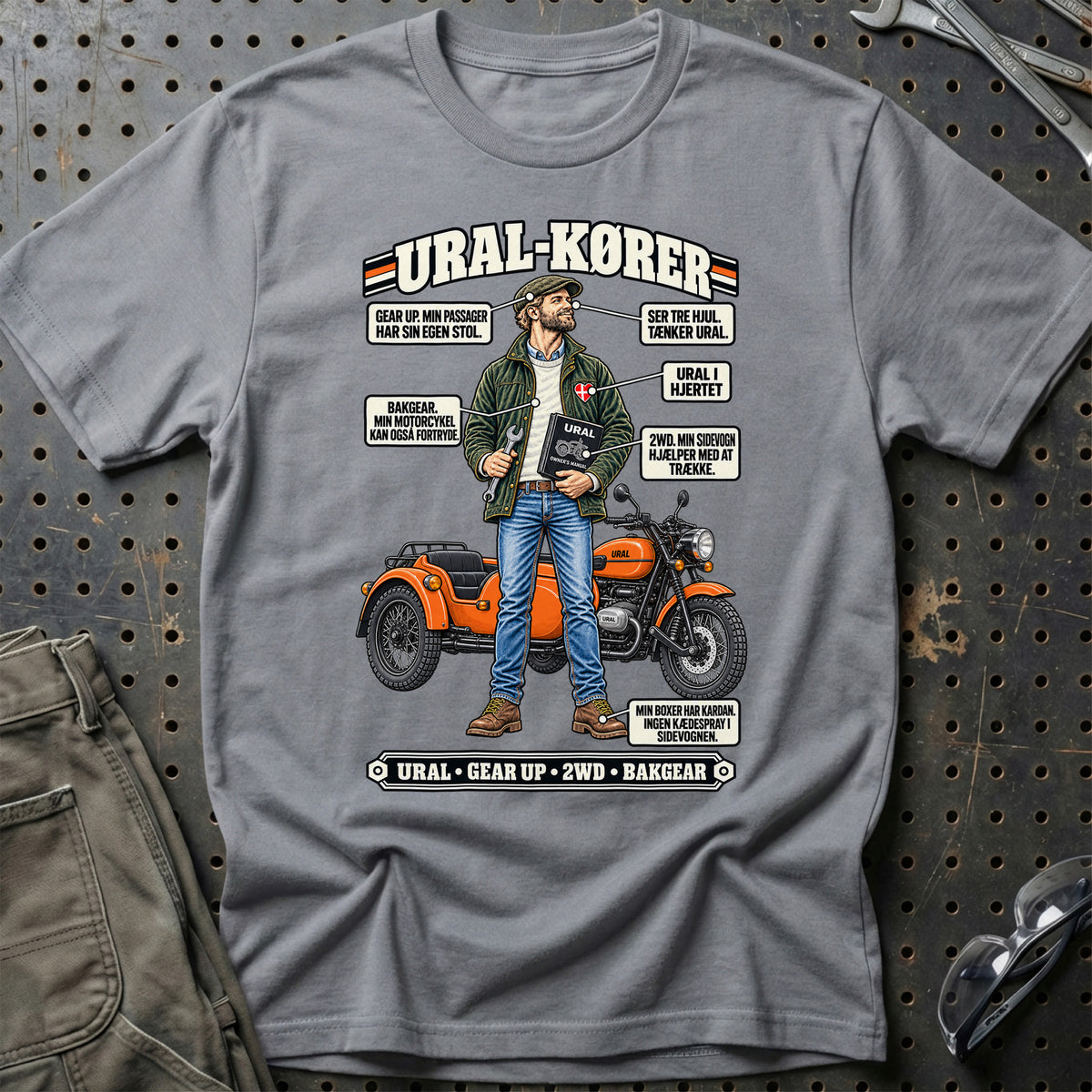
Ural-Kører T-Shirt – Grå Sport