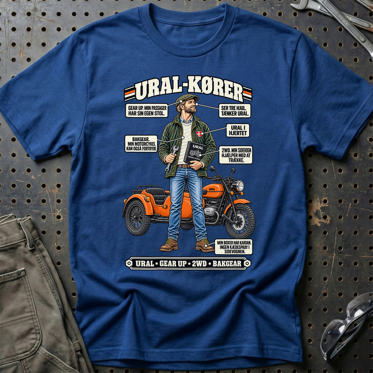 
Ural-Kører T-Shirt – Blå Royal