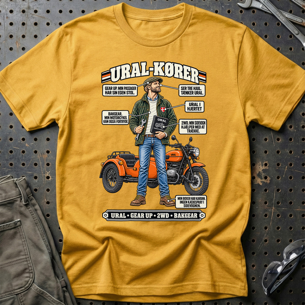 
Ural-Kører T-Shirt – Guld