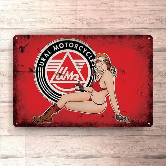 Ural Pin-Up Vintage Skilte, Musemåtte, Dørmåtte-Skilte-Ural-Garage Culture Shop- garage - man cave - merchandise