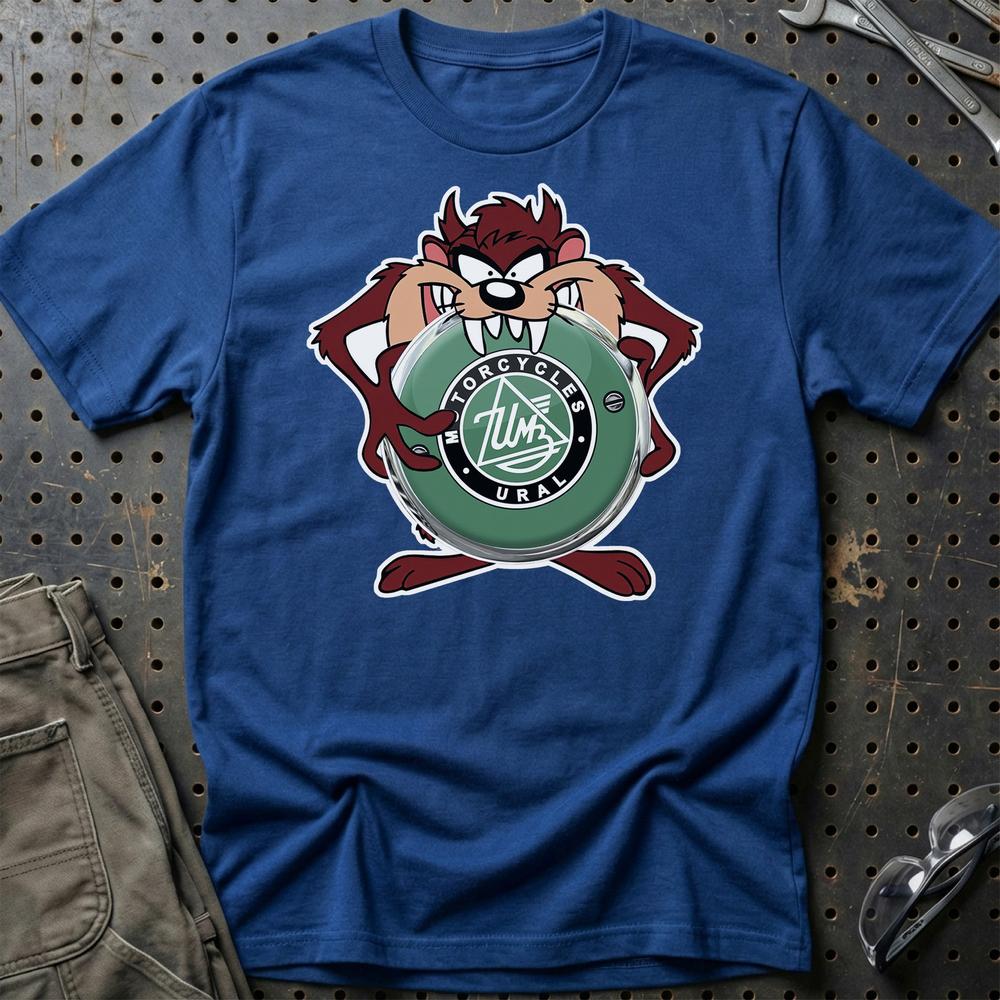 Ural TAZ T-Shirt-Beklædning-Ural-Blå Royal-S-Garage Culture Shop- garage - man cave - merchandise