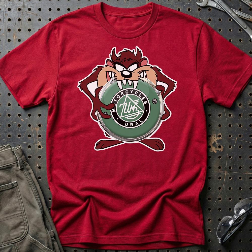 Ural TAZ T-Shirt-Beklædning-Ural-Rød-S-Garage Culture Shop- garage - man cave - merchandise