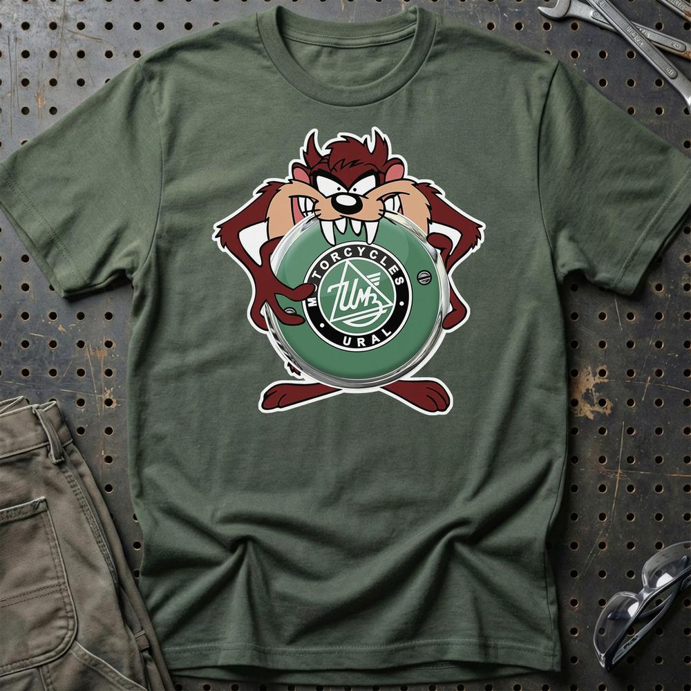 Ural TAZ T-Shirt-Beklædning-Ural-Grøn Militær-S-Garage Culture Shop- garage - man cave - merchandise