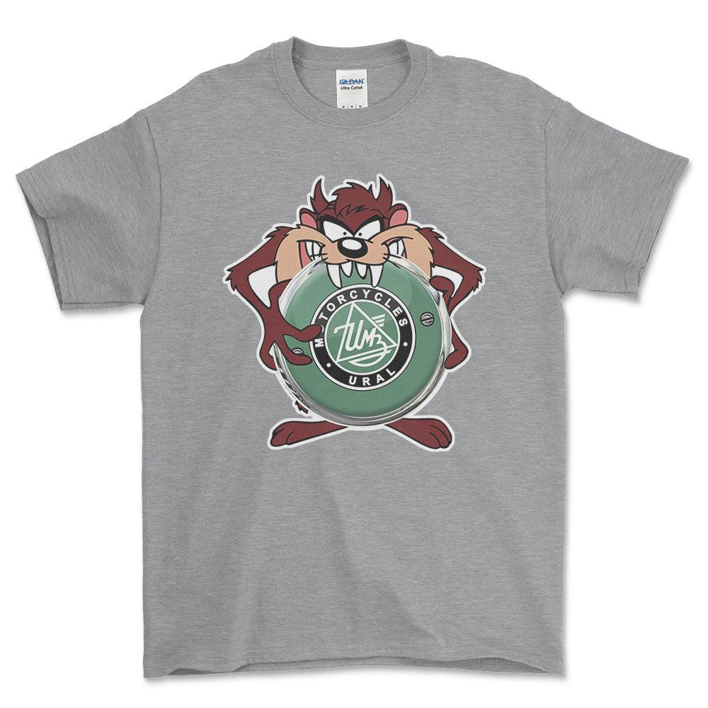Ural TAZ Unisex T-Shirt , Bomuld-Beklædning-Ural-Grå Sport-S-Forside-Garage Culture Shop- garage - man cave - merchandise