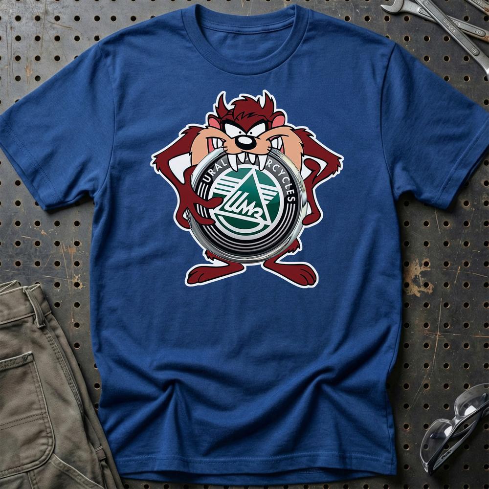 Ural TAZ Unisex T-Shirt , Bomuld-Beklædning-Ural-Blå Royal-S-Garage Culture Shop- garage - man cave - merchandise