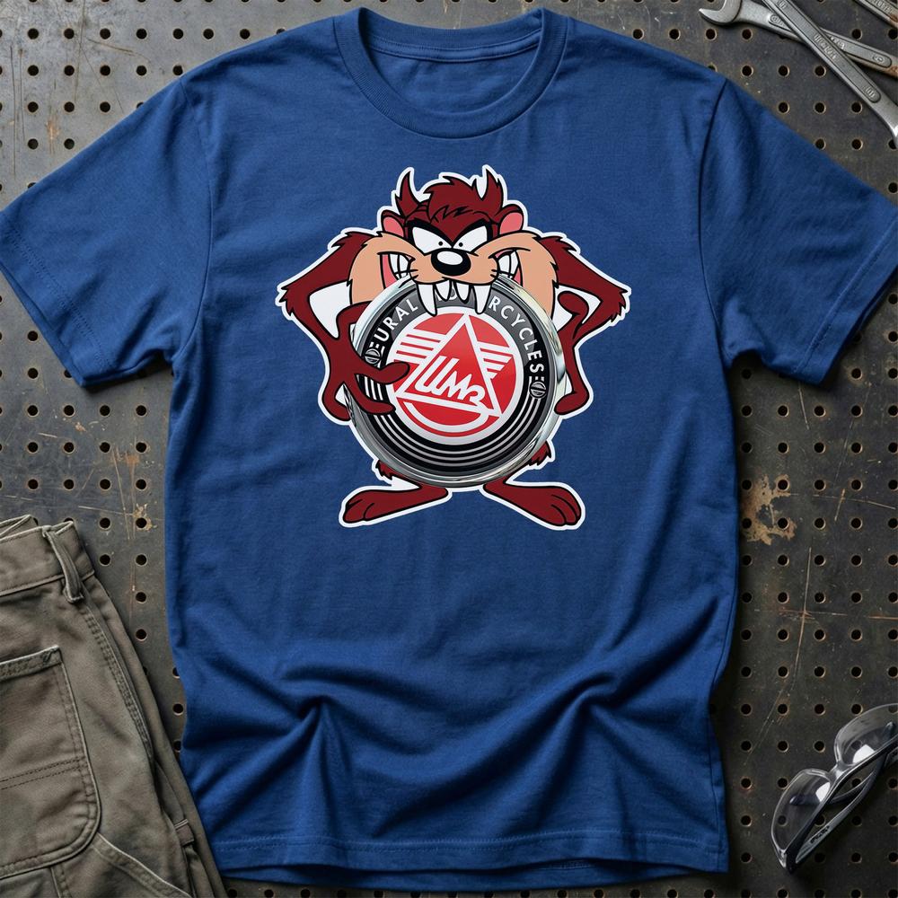 Ural TAZ Unisex T-Shirt , Bomuld-Beklædning-Ural-Blå Royal-S-Garage Culture Shop- garage - man cave - merchandise
