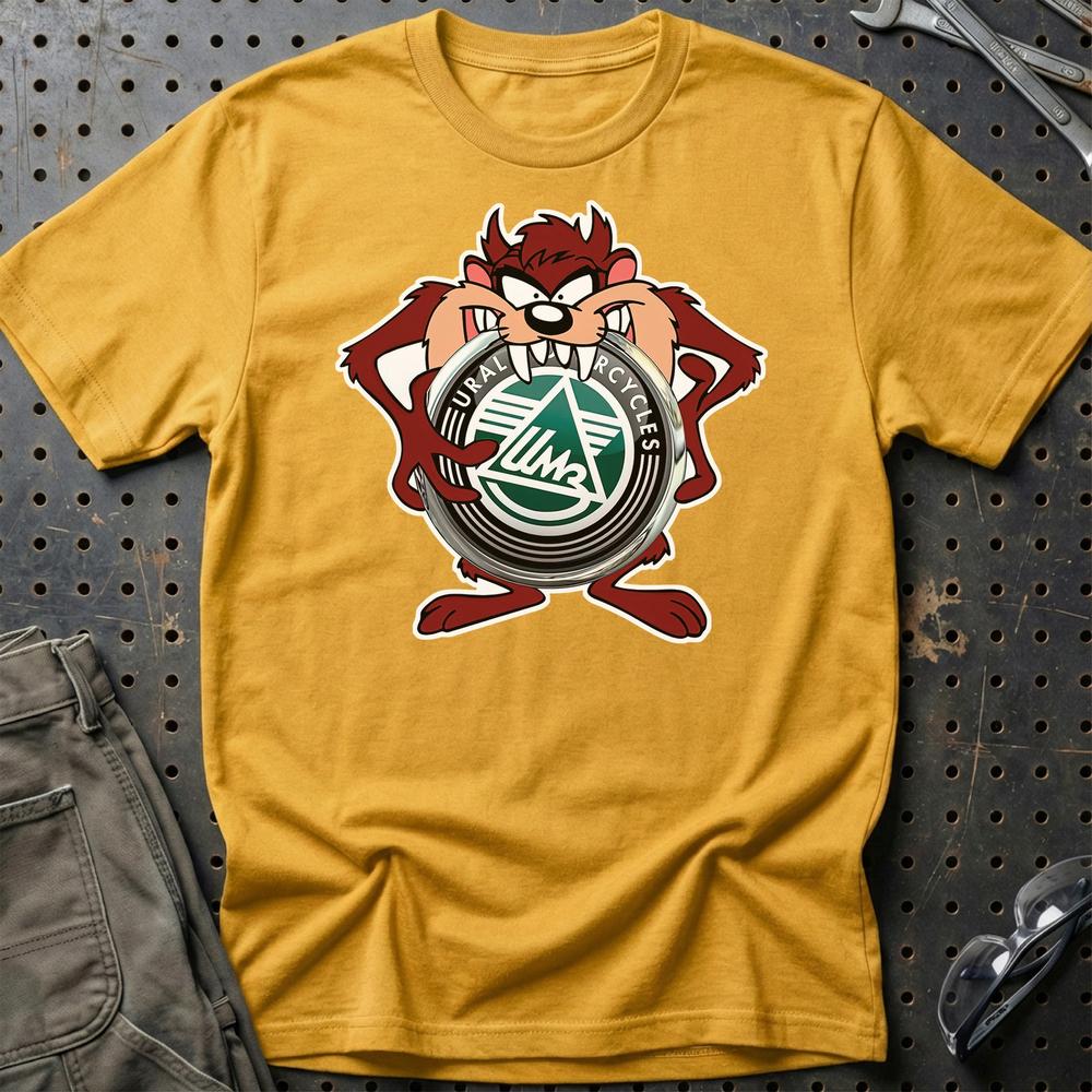 Ural TAZ Unisex T-Shirt , Bomuld-Beklædning-Ural-Guld-S-Garage Culture Shop- garage - man cave - merchandise