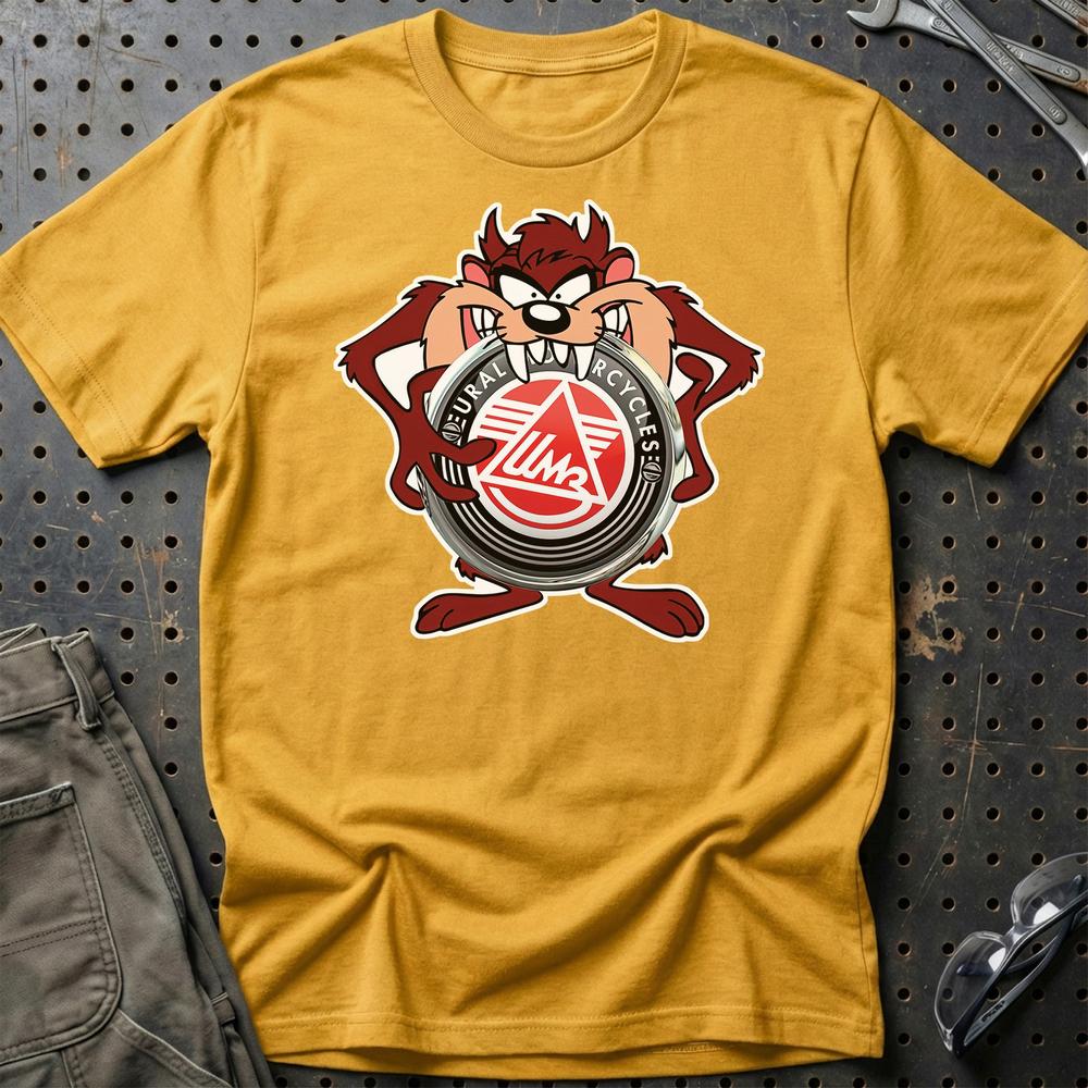 Ural TAZ Unisex T-Shirt , Bomuld-Beklædning-Ural-Guld-S-Garage Culture Shop- garage - man cave - merchandise