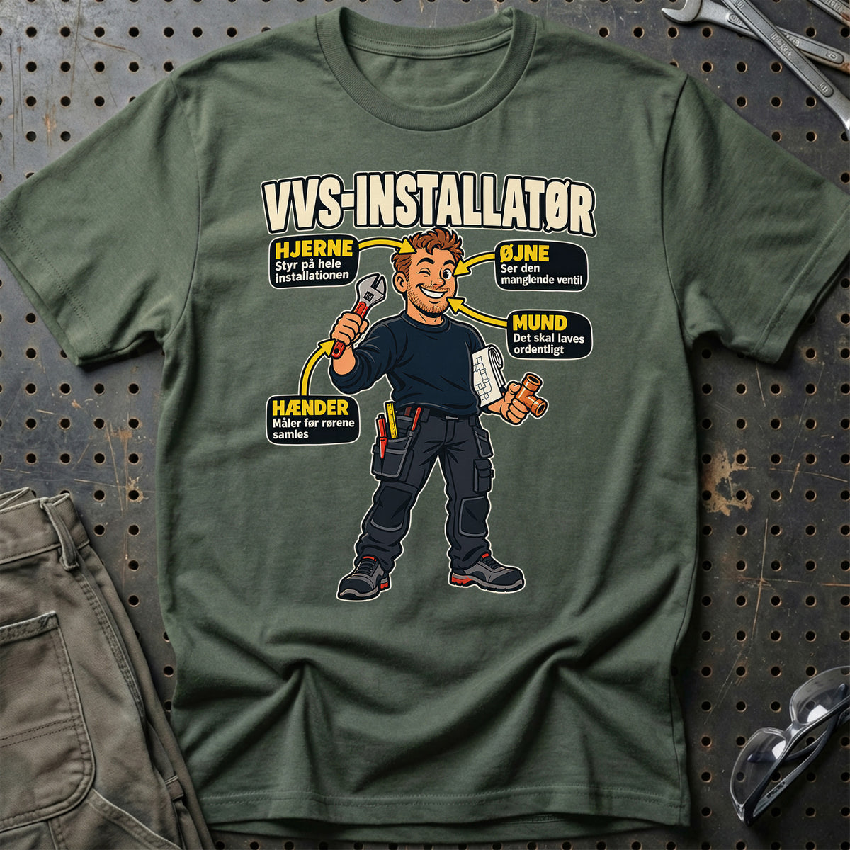 
Produktbillede af VVS-installatør – Anatomi T-Shirt