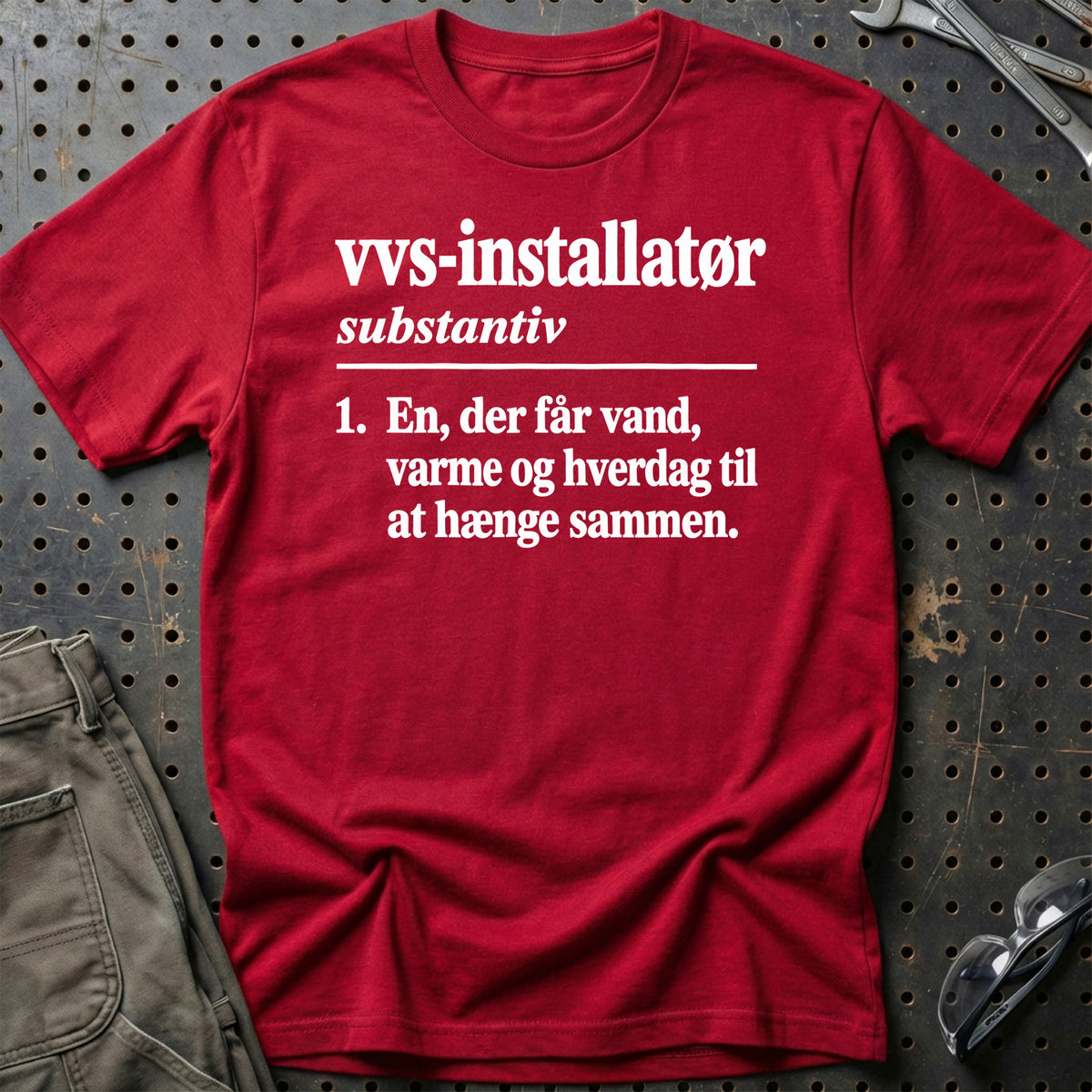 
VVS-installatør – Definition T-Shirt – Rød
