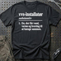 
VVS-installatør – Definition T-Shirt – Sort