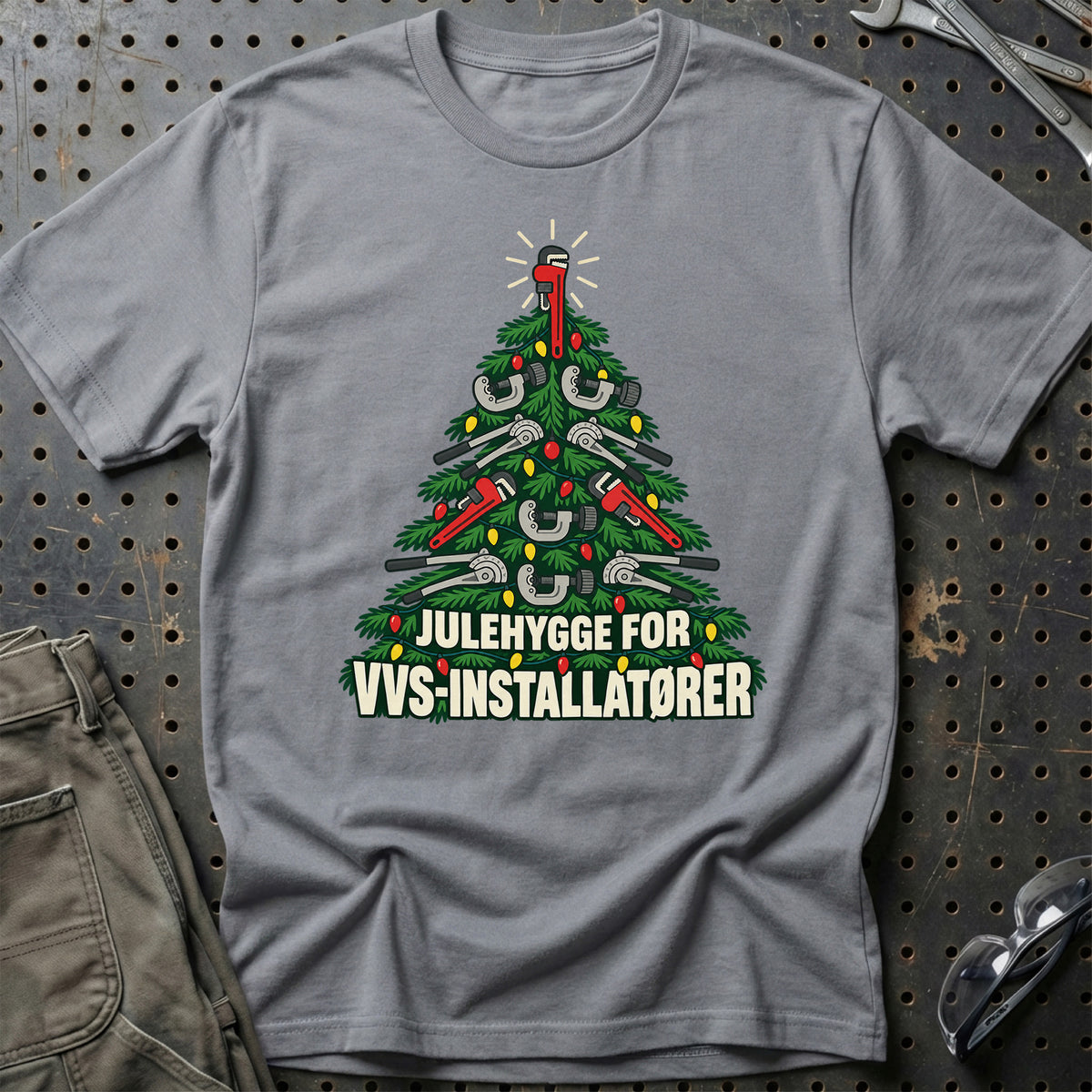 
VVS-installatør – Julehygge – Unisex T-Shirt – Grå Sport