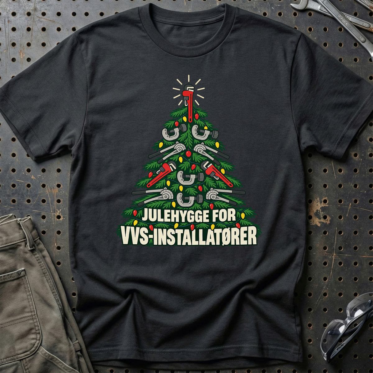 
VVS-installatør – Julehygge – Unisex T-Shirt – Sort
