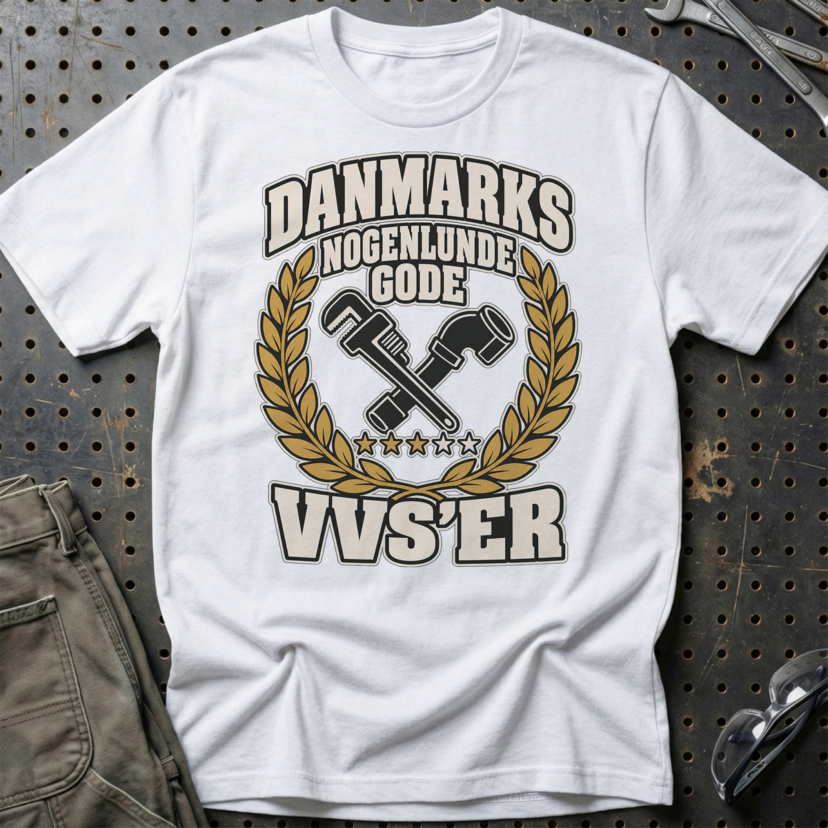 VVS’er – Danmarks Nogenlunde Gode T-Shirt – Hvid